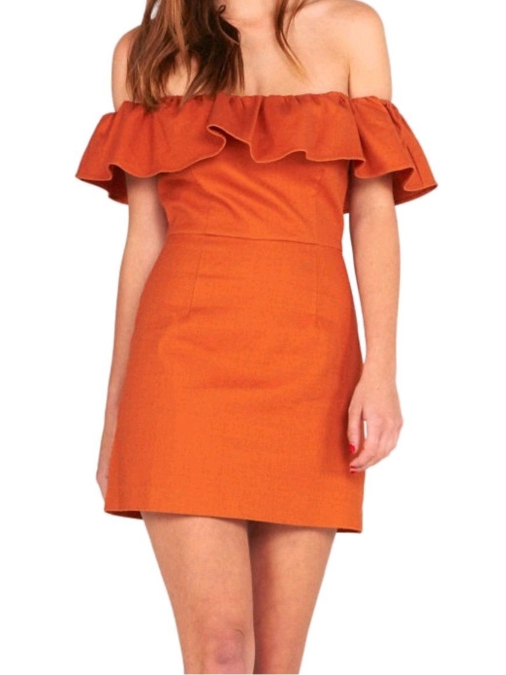 Kendall + Kylie Mini Dress in Rust